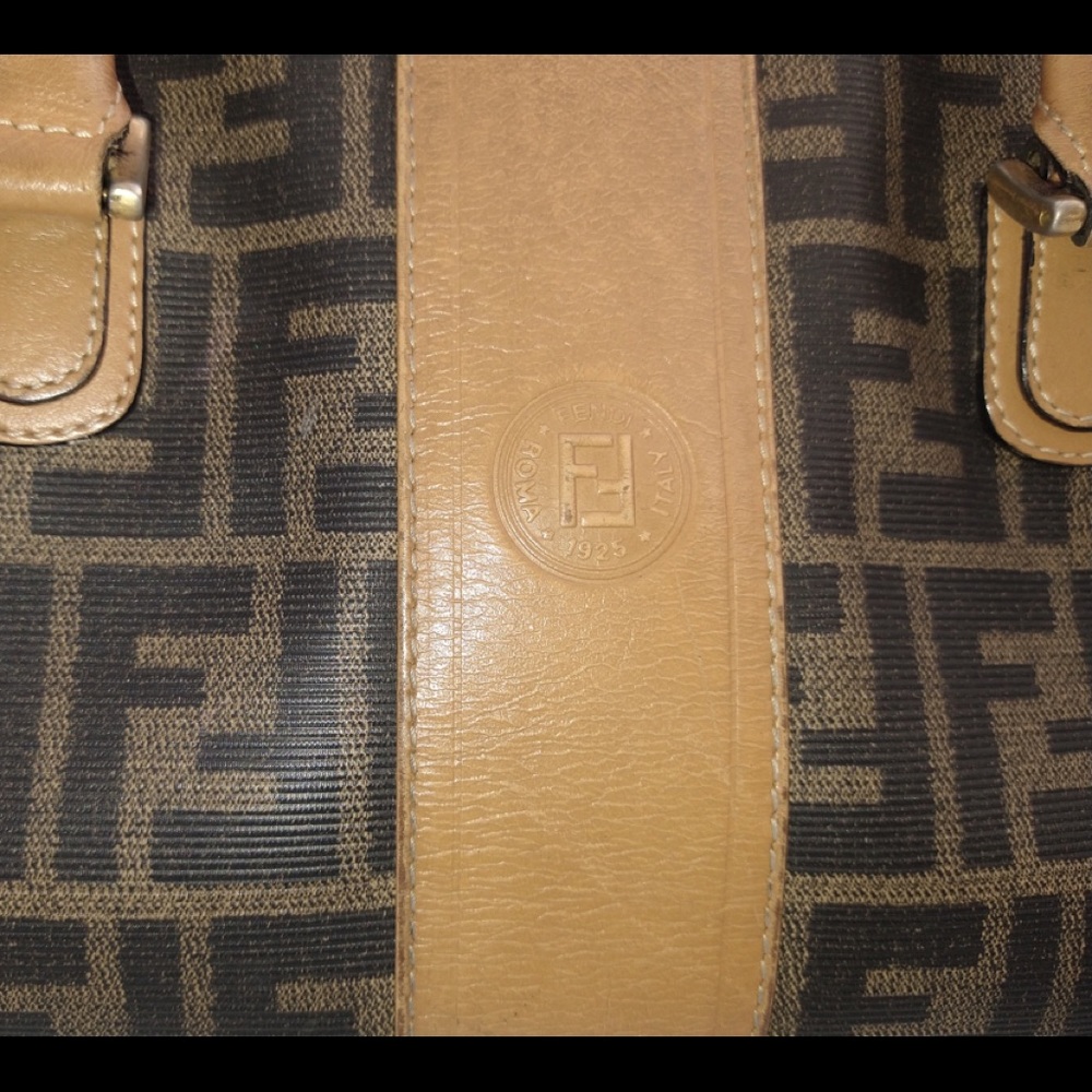 Vintage Fendi Zucca 1970's Monogram Doctor Bag